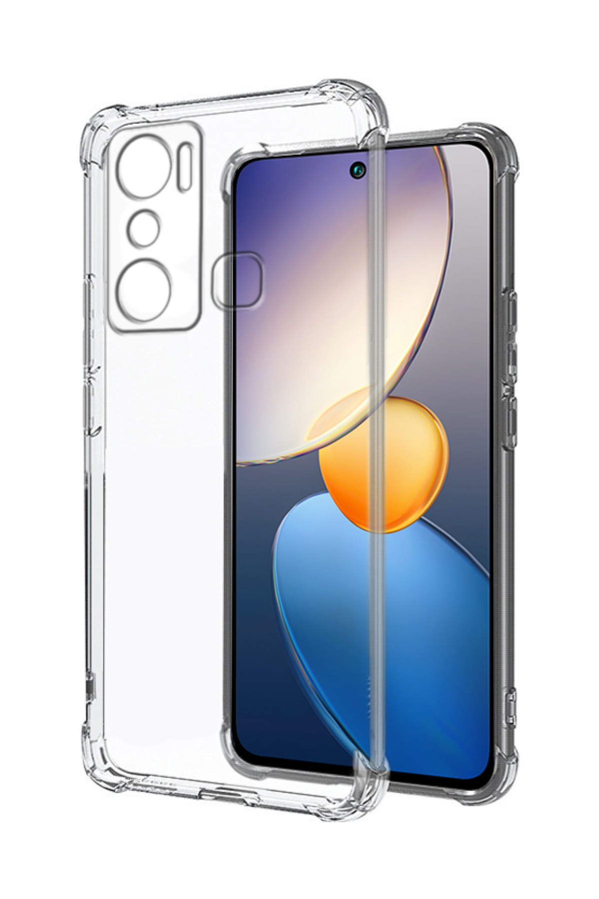 İnfinix Hot 20i Kapak Kamera Korumalı Airbag Antishock Köşe Korumalı Şeffaf Silikon Kılıf