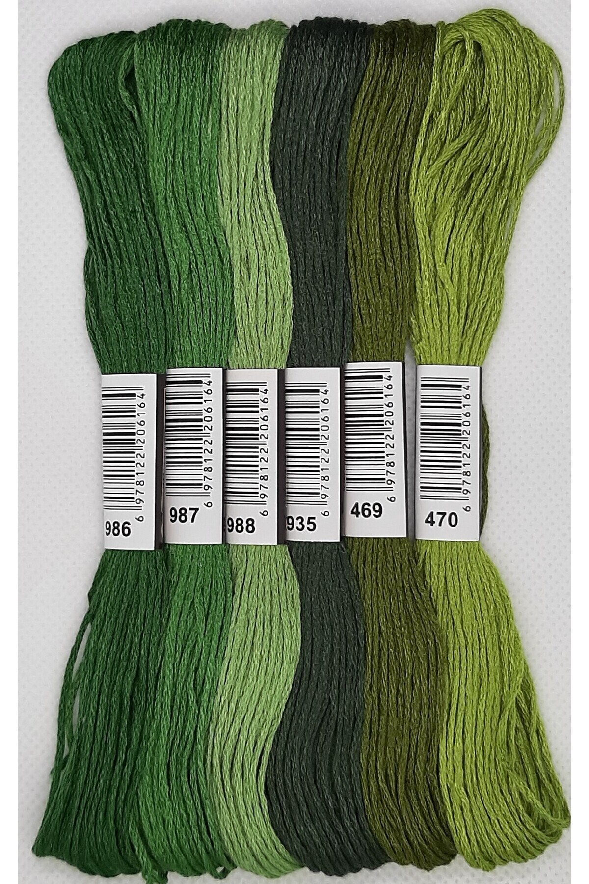 ALMİŞ 6 Adet Muline Çapraz 8 Metre 6 Kat Farklı Renk Kanaviçe Nakış Rokoko Ipi 986 470