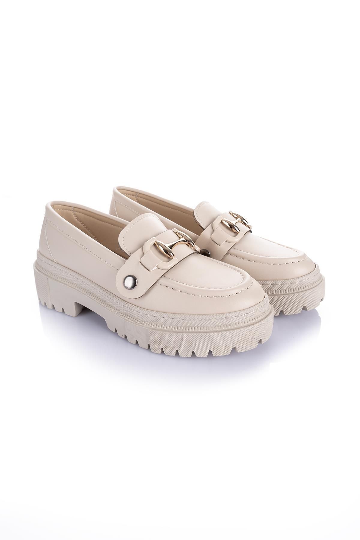 Getcho Pantofi De Damă Edam Cu Cataramă Dublă, Bej Femeie - 40