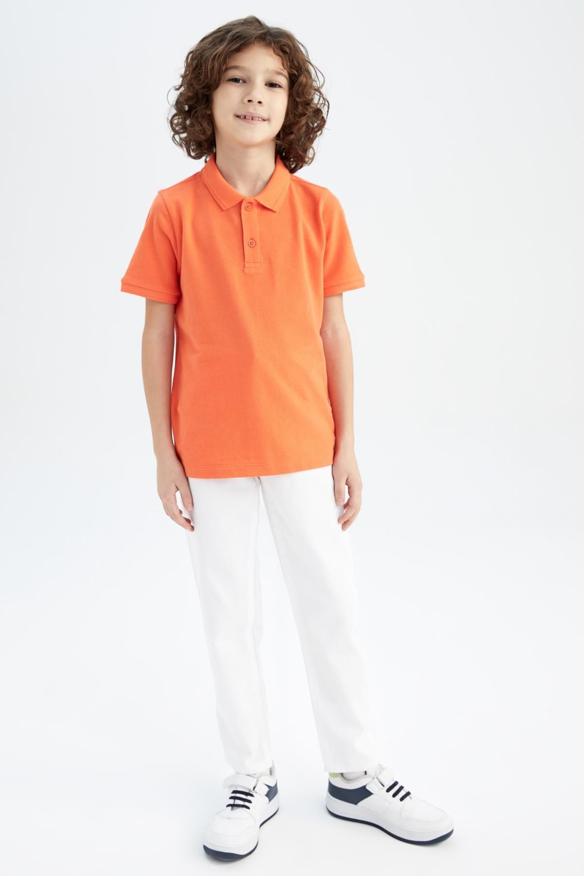 DeFacto-Chlapecké bílé gabardínové kalhoty Z1675a623sm 4