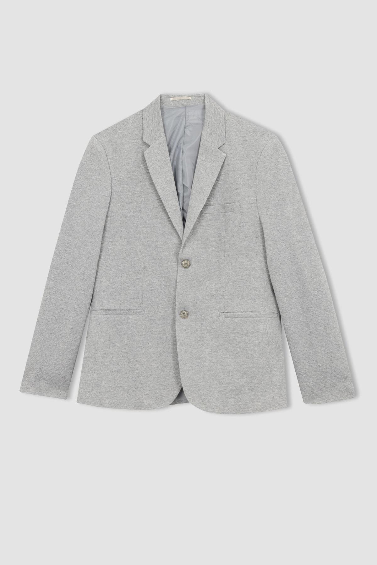 ژاکت مردانه خاکستری Defacto | N0503AZ23SP اورجینال - تصویر 8