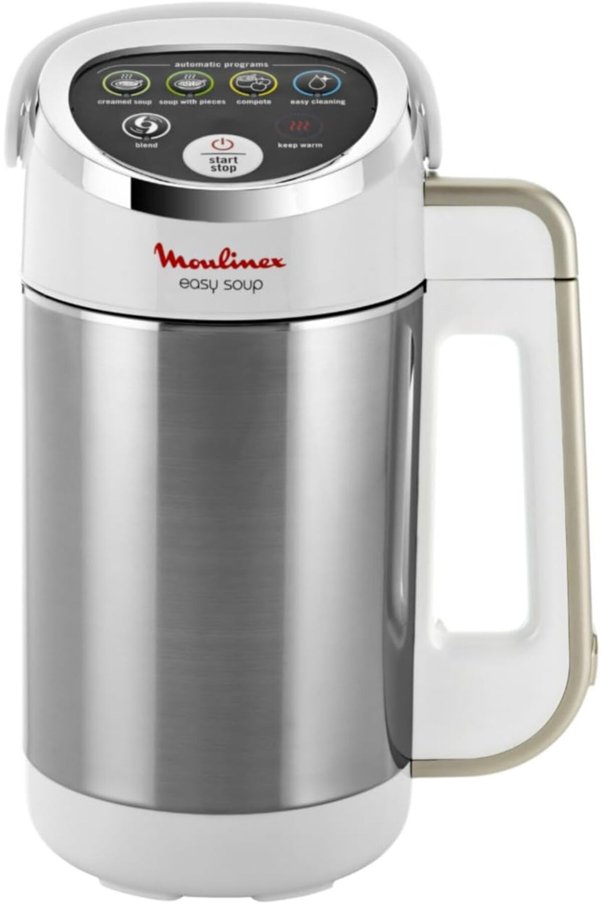 Moulinex Isıtmalı Blender - 1000W Güç, 1,2 L Kapasite, 5 Otomatik Program, Çift Duvar, Gümüş Renk fotoğrafı 3 (önizleme)
