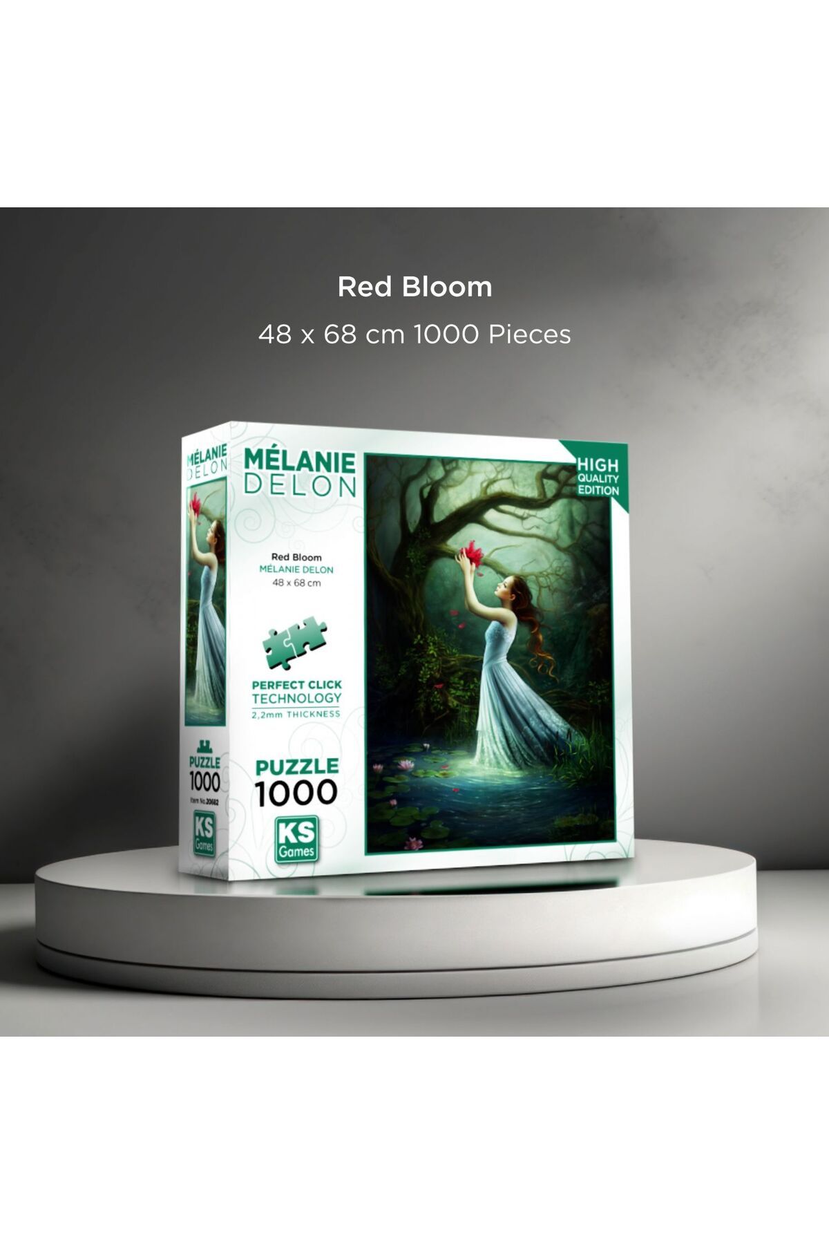 پازل قرمز 1000 قطعه گل Ks Games