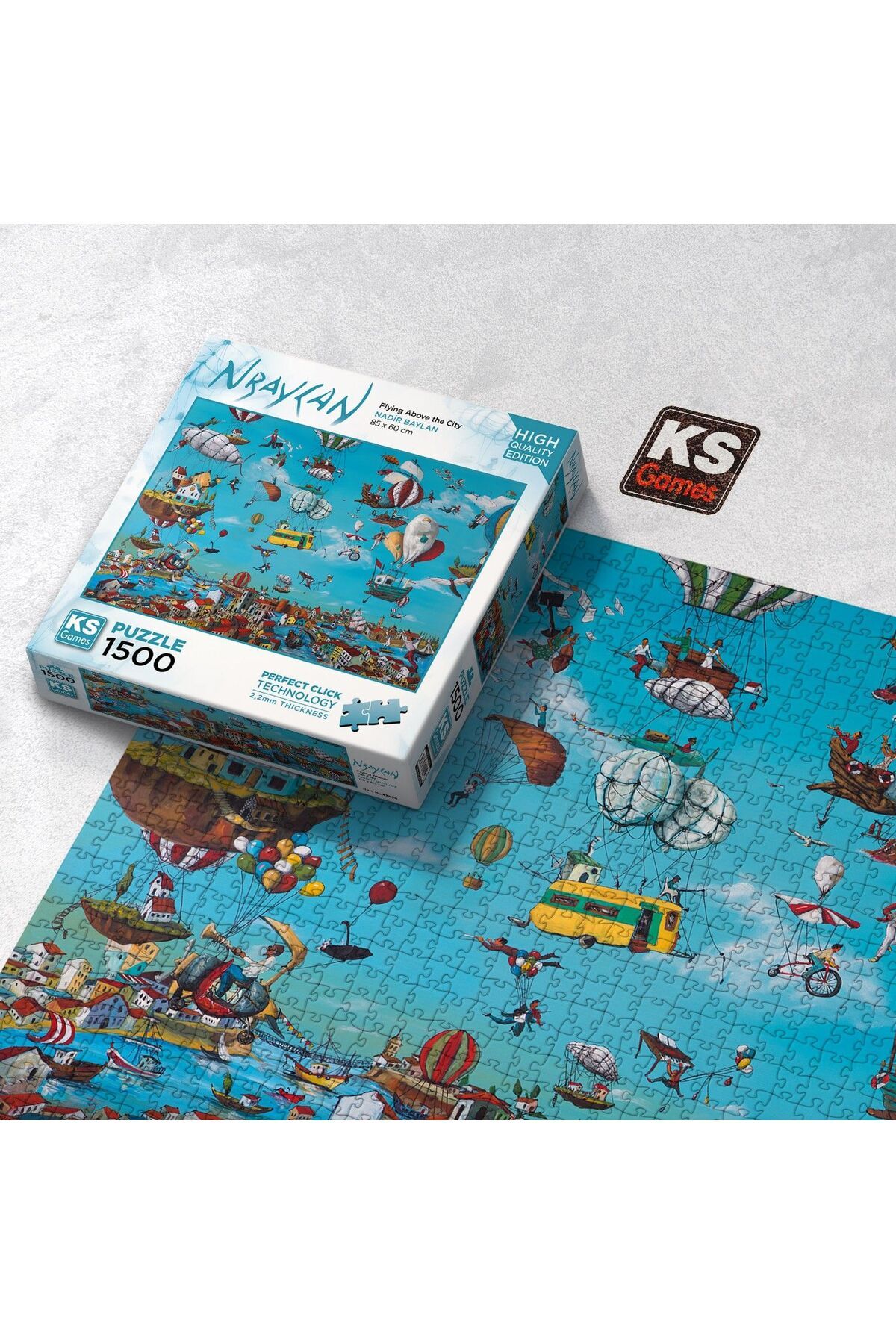 Ks Games-1500 Piece Fly Over the City Puzzle 3