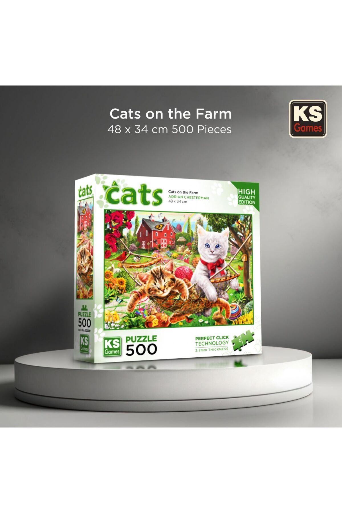 پازل گربه ها روی 500 قطعه مزرعه Ks Games