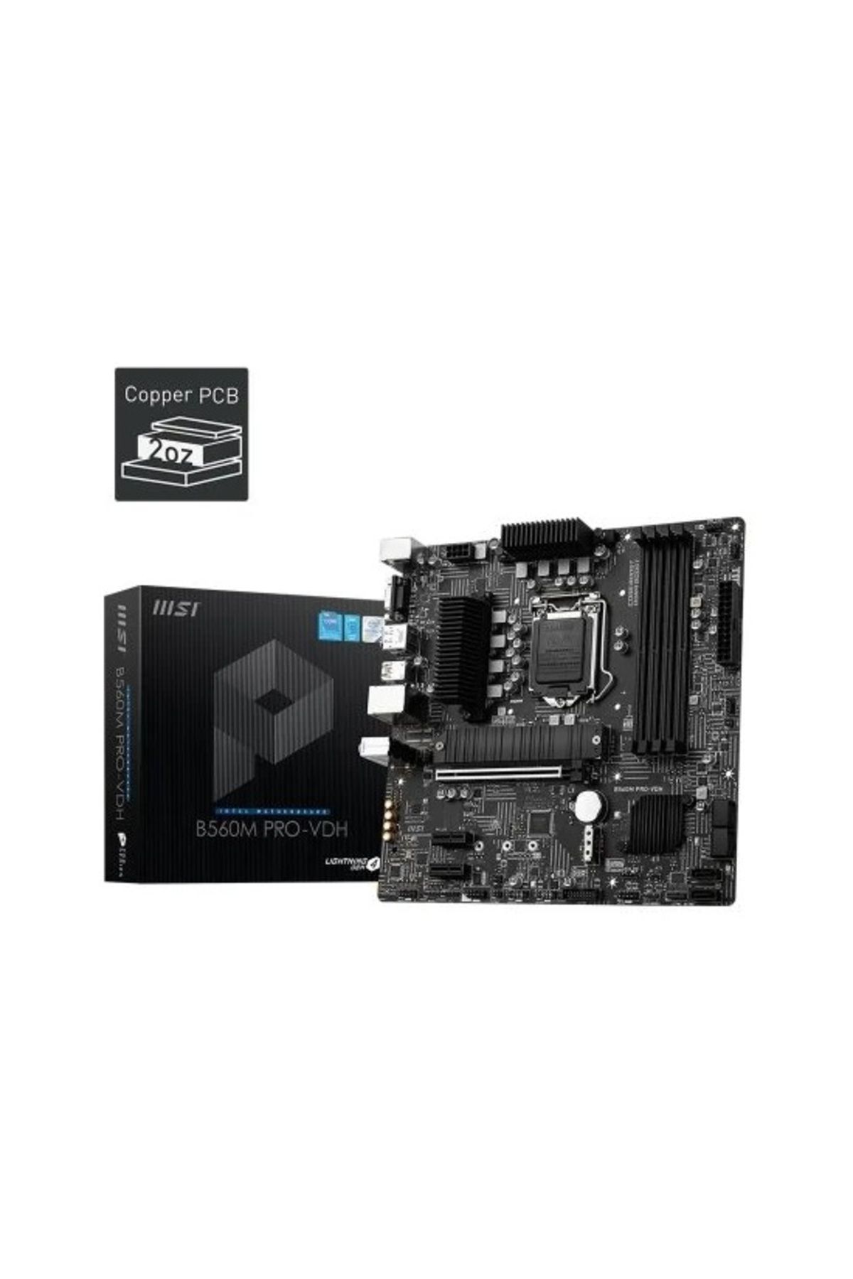MSI-INTEL B560M PRO-E DDR4 4800 (OC) VGA HDMI M.2 16x 1200P USB 3.2 Gen1 (10-11Generation) 2