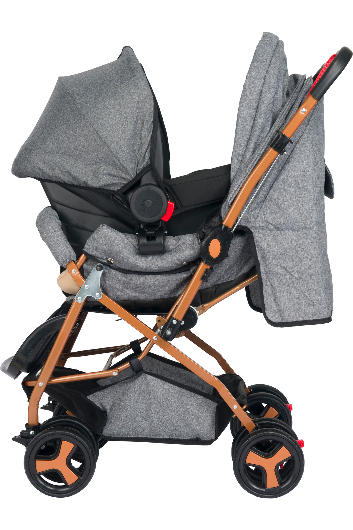 Ünal Two Koalas Keten Gold Seyahat Sistem Bebek Arabası Yağmurluk Hediyeli fotoğrafı 5 (önizleme)