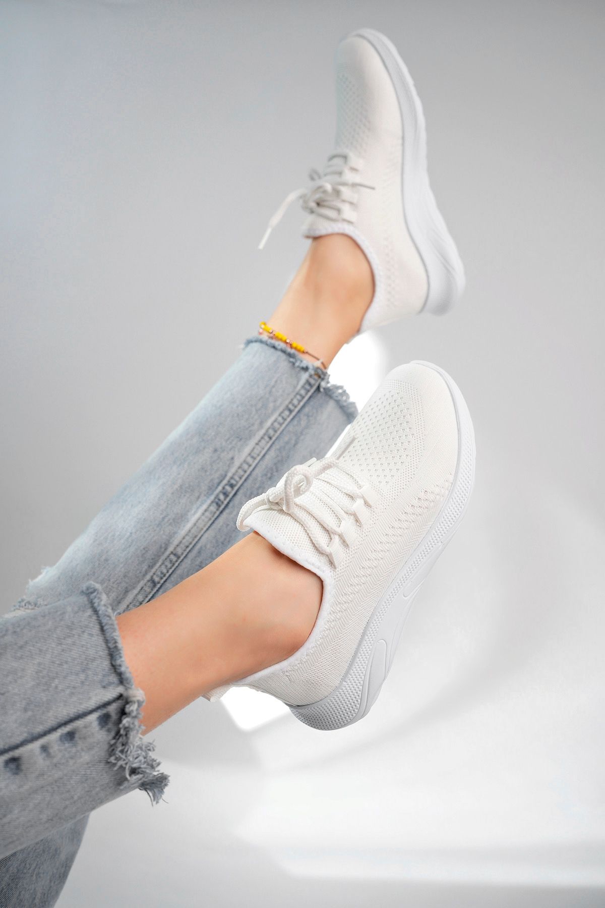 McDark-Unisex Alb Daily Snekears Tricoturi Pantofi sport 3