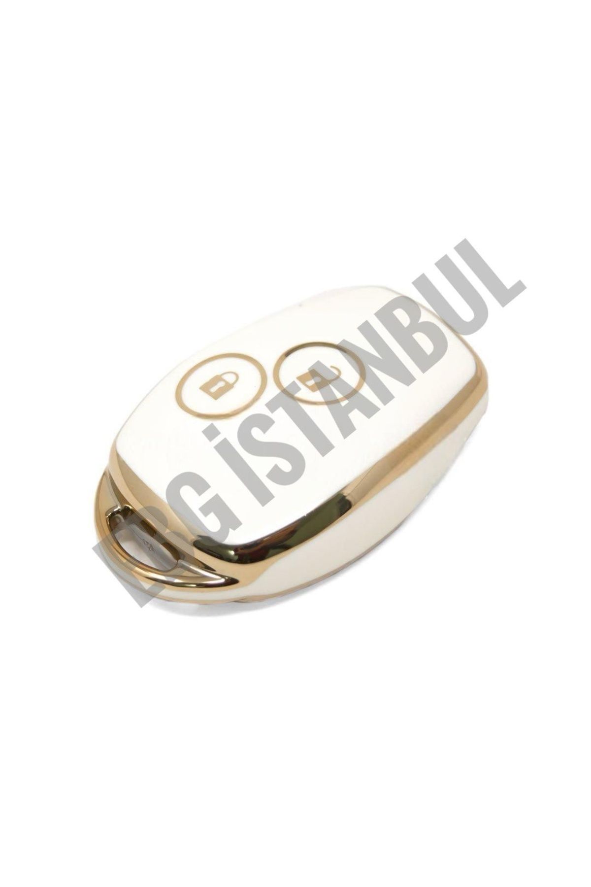 EBG İSTANBUL-Renault Dacia Kangoo Clio Trafic Remote Control Key Case 2 BUTTON WHITE GOLD 4