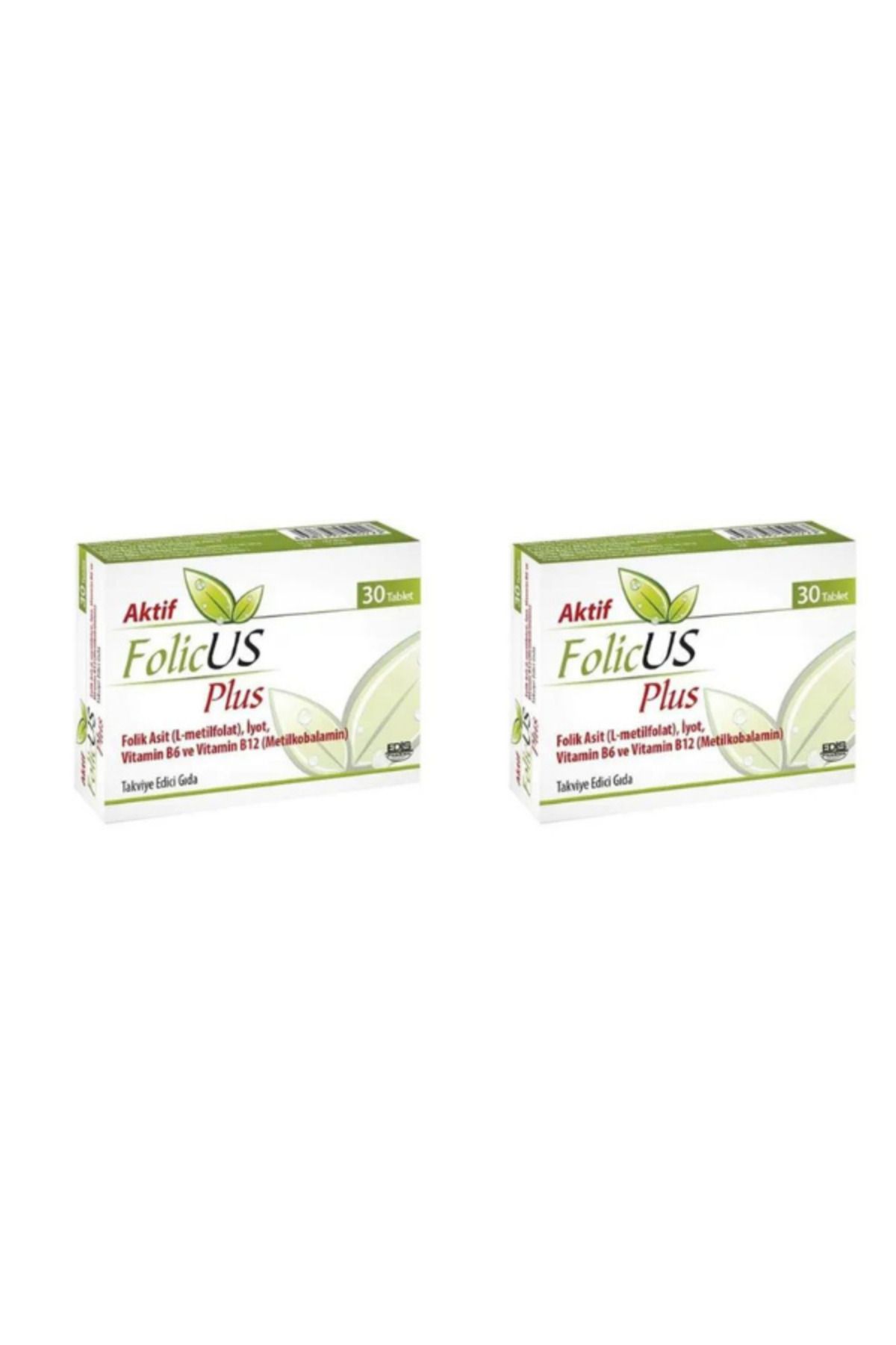 EDİS PHARMA Активная пищевая добавка Folicus Plus, 30 таблеток, 2 упаковки 54654654