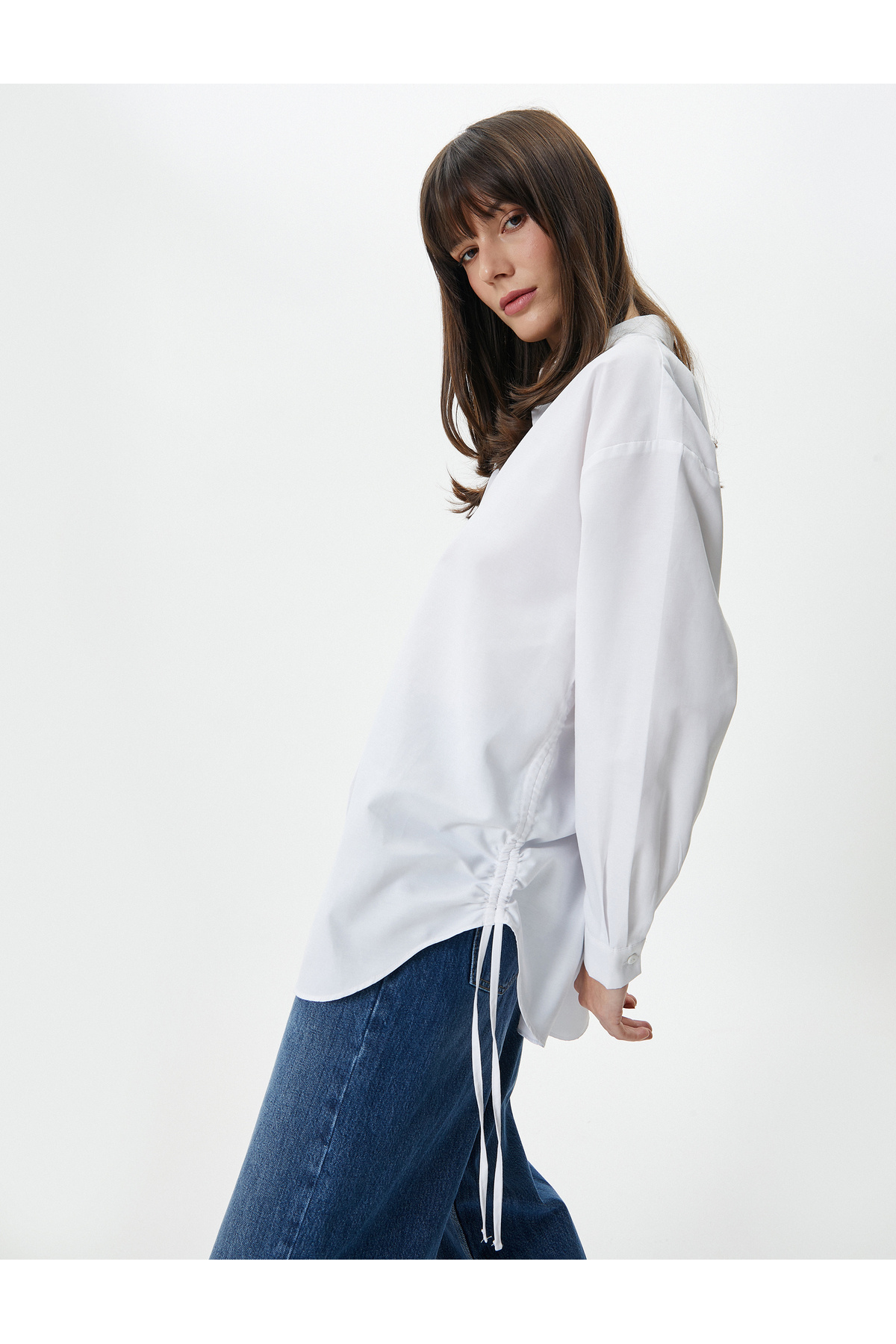 پیراهن آستین بلند دکمه دار