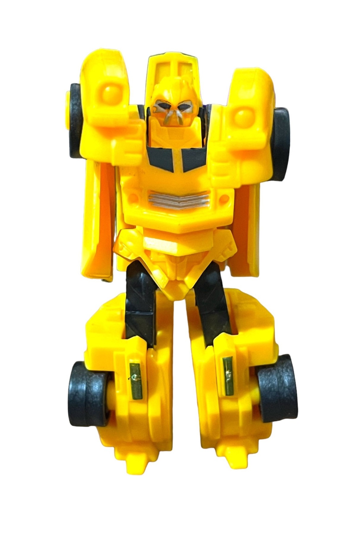 Shem SUPER Warrior Mini Plastik Gövdeli Dönüşebilen Robot Araba 7.5 CM SARI fotoğrafı 5 (önizleme)