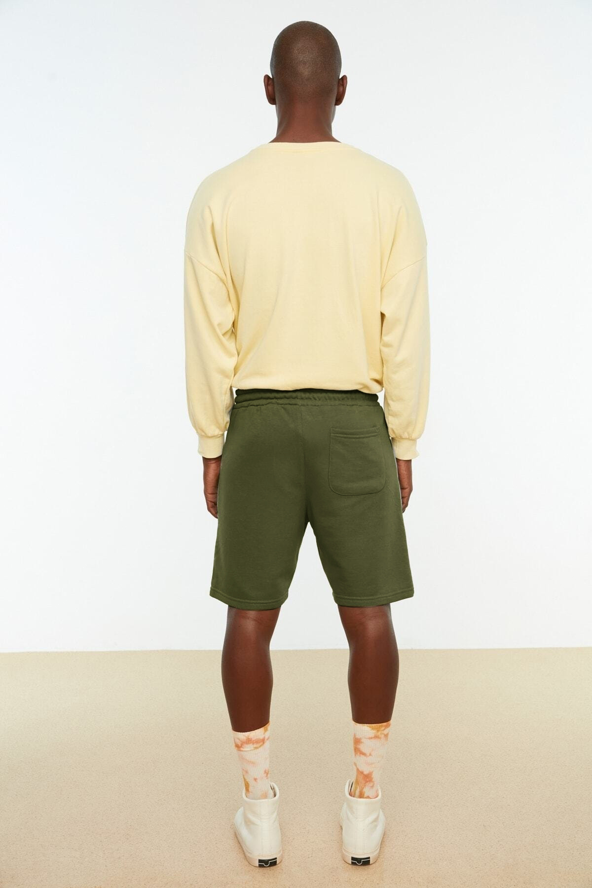 Trendyol Collection-Khaki Basic Shorts & Bermuda - Regular Cut TMNSS20SR0068 7