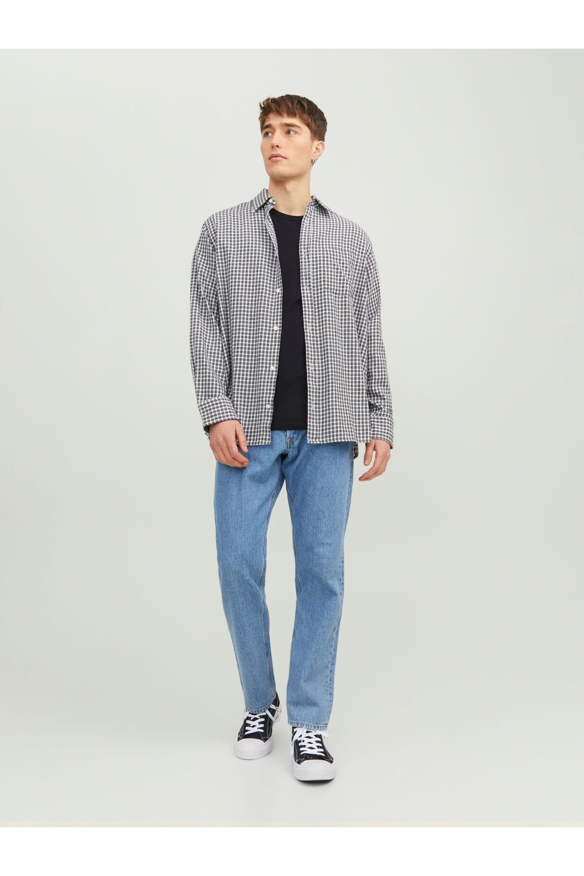 تیشرت مردانه مشکی جک اند جونز | 12058529 اورجینال - تصویر 8