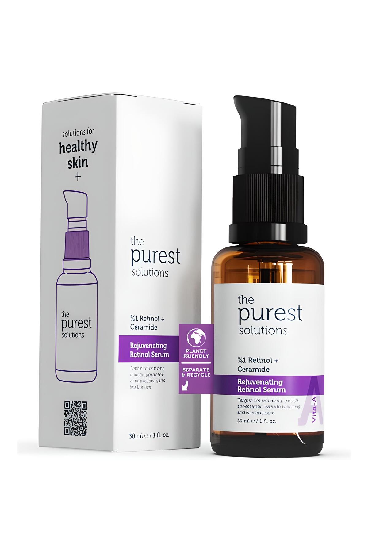 The Purest Solutions Kırışıklık Karşıtı, Onarıcı Retinol (a Vitamini) Gece Serumu 30 Ml (1% Retinol + Ceramide) — gd6eıex