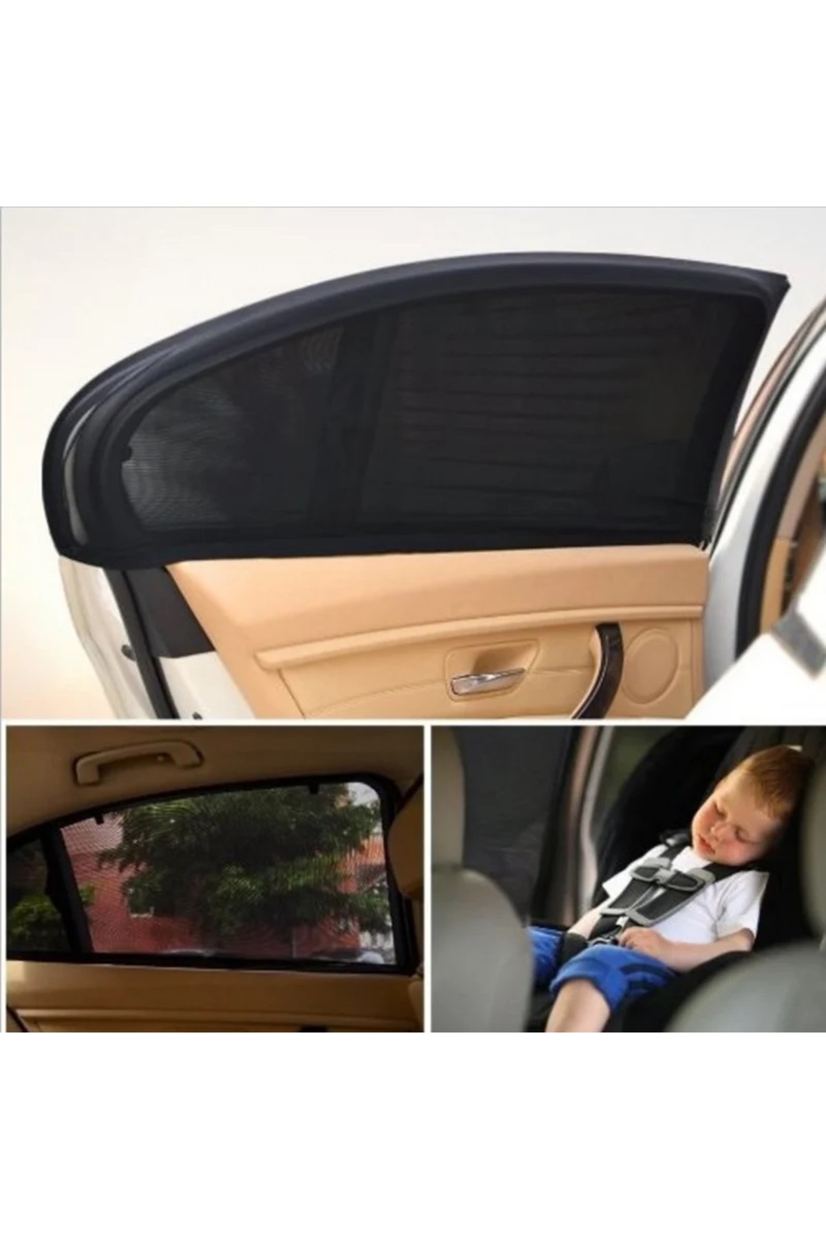 LutiaS Oto Yan Cam Güneşlik Araba Arka Yan Cam Perde Anne Bebek Emzirme Örtüsü Araç Yan Cam Perdesi 2 Adet fotoğrafı 3 (önizleme)