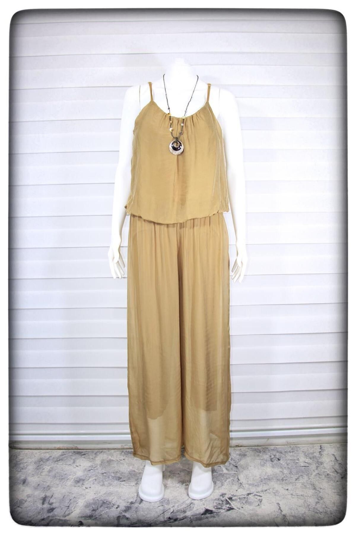 Bohem Stil Italian Women s Strappy Silk Jumpsuit