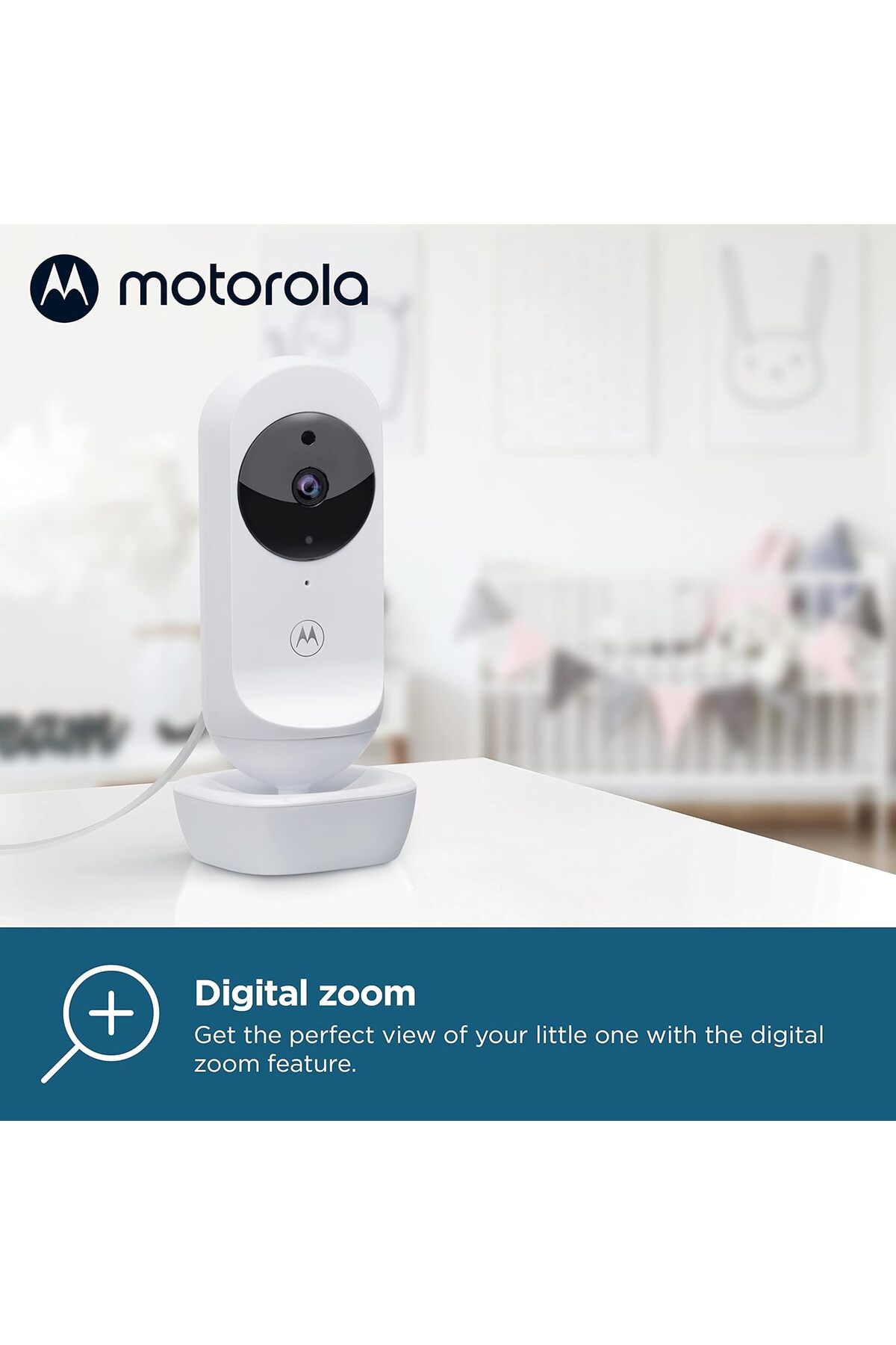 Motorola Video Bebek Telsizi 5 İnç Ebeveyn Ünitesi Kızılötesi ve Dijital Zoom Özellikli Talk-Back Fonksiyonu fotoğrafı 3 (önizleme)