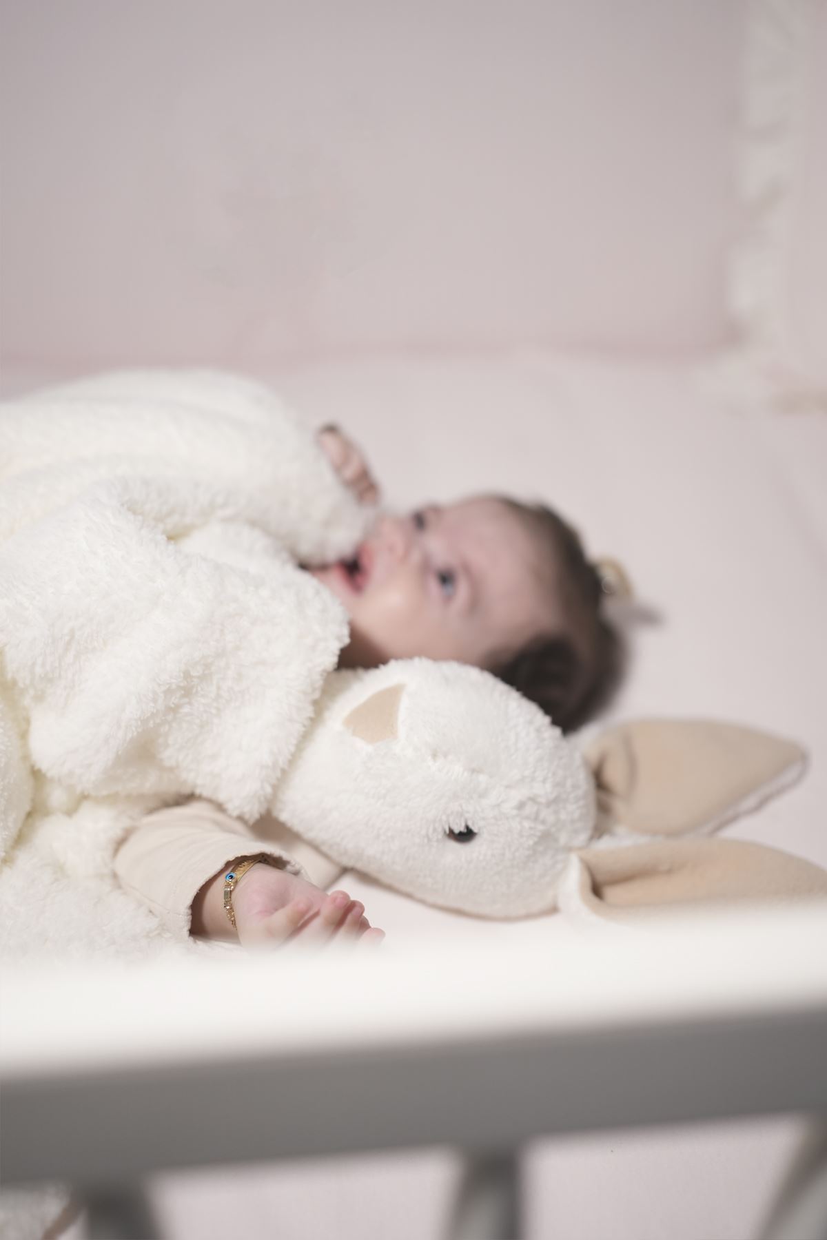 Modakids Sevimli Tavşancık Bebek Çocuk Battaniyesi Kışlık Peluş Welsoft Tavşan Battaniye fotoğrafı 3 (önizleme)