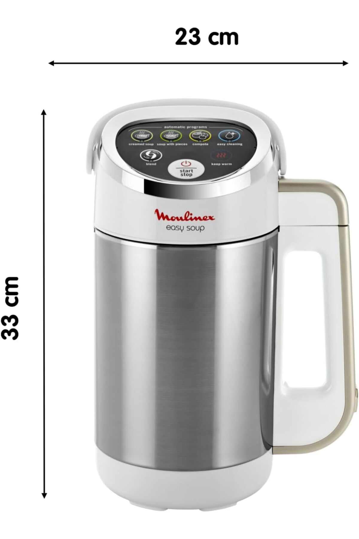 Moulinex Isıtmalı Blender - 1000W Güç, 1,2 L Kapasite, 5 Otomatik Program, Çift Duvar, Gümüş Renk fotoğrafı 6 (önizleme)