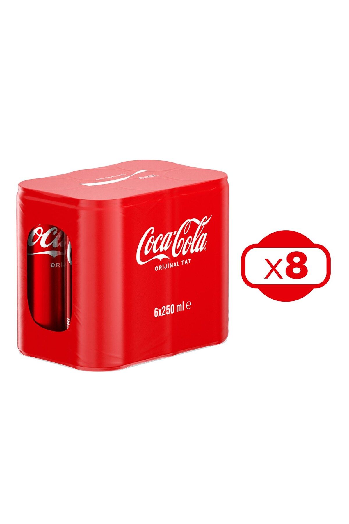 Coca-Cola Coca Cola 250 ml 6'lı Kutu x 8 Adet