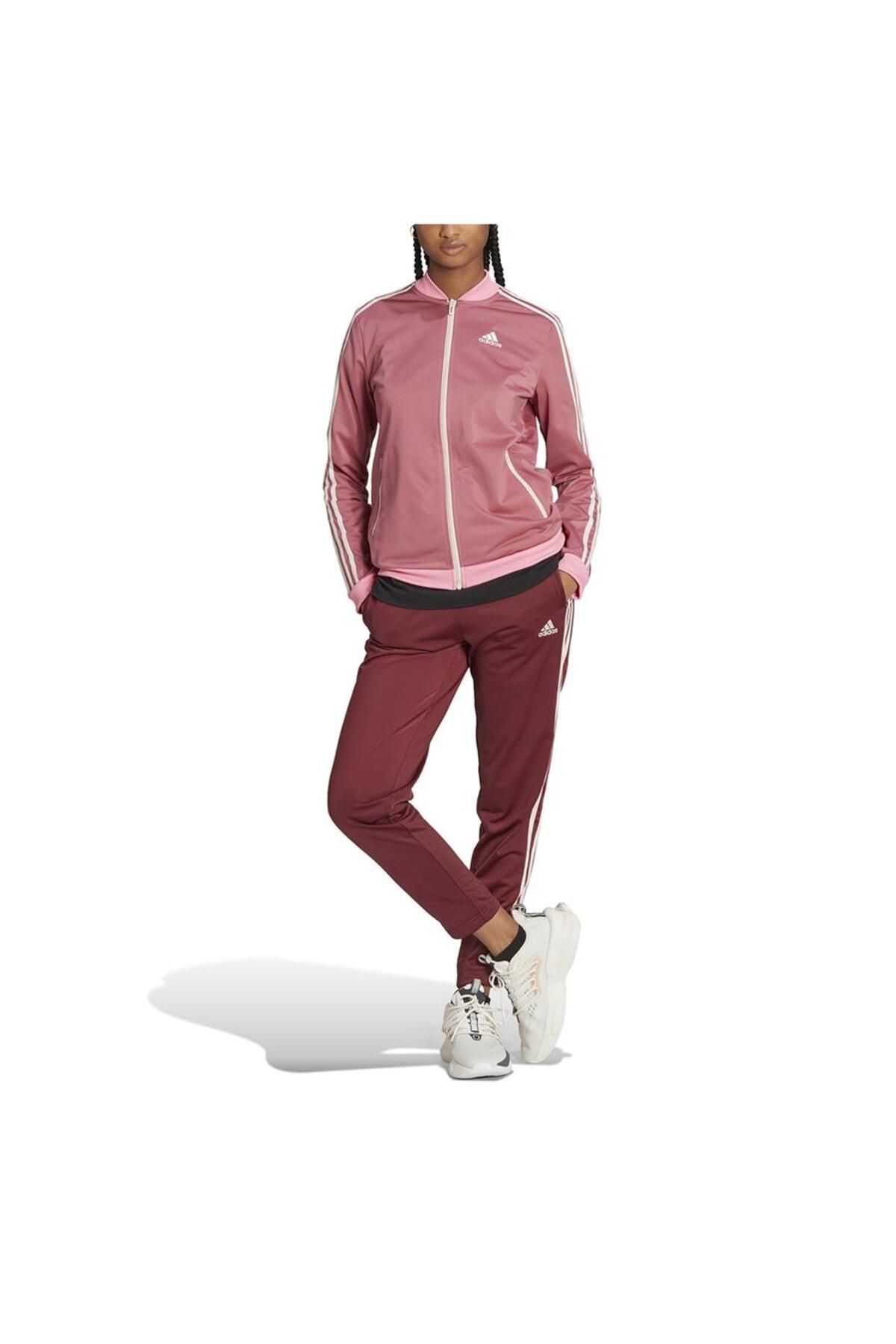 Pink adidas clearance tracksuit for women