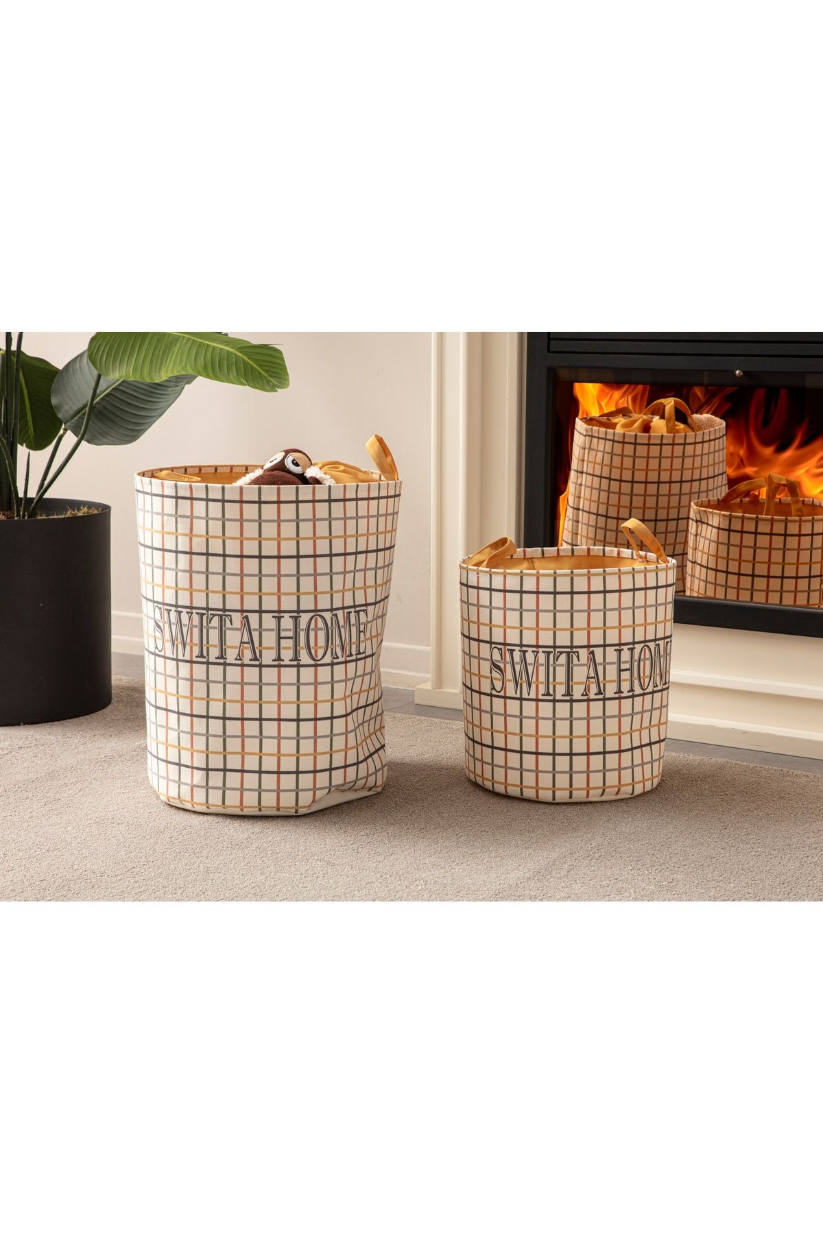 SWITA Organizator De Rufe Pentru Jucării Decorative Home Design Cu Coșuri Duble - Multifuncțional - One Size