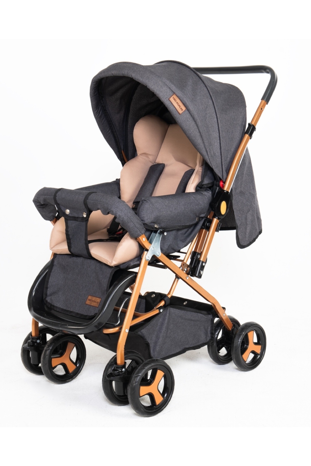 Ünal Two Koalas Keten Gold Seyahat Sistem Bebek Arabası Yağmurluk Hediyeli fotoğrafı 3 (önizleme)