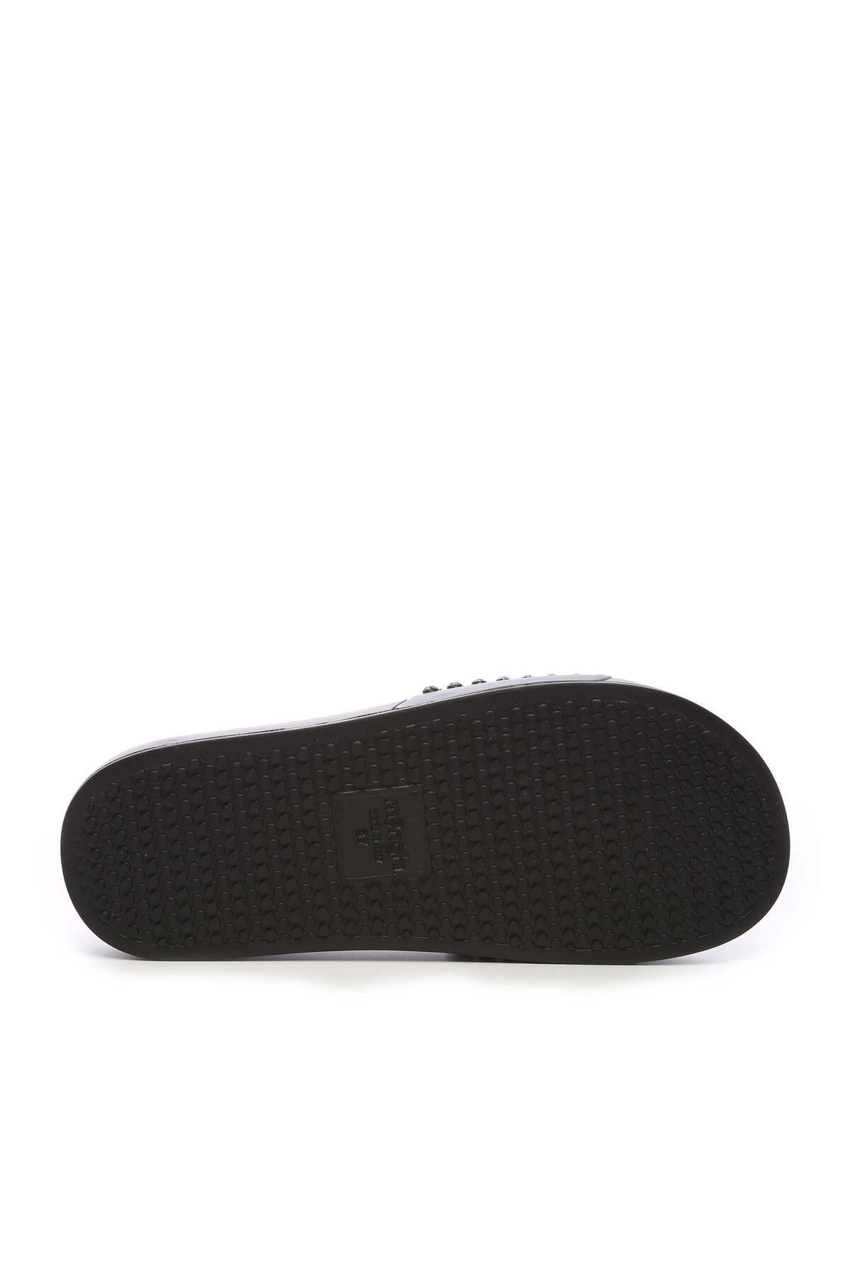 دمپایی سیاه زنانه زن منشی Swarovski Stone Slipper Tamer Tanca