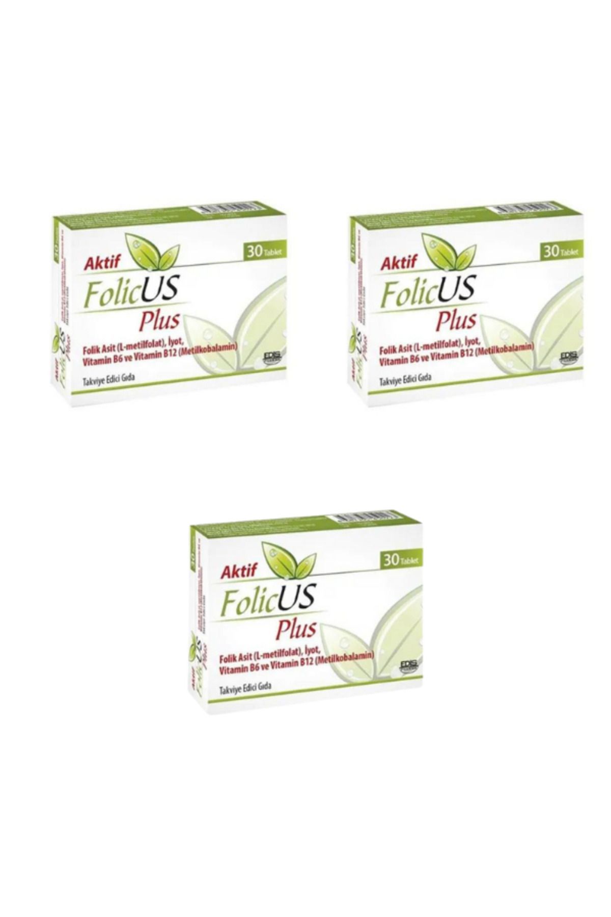 EDİS PHARMA Edis Pharma Folicus Plus Фолиевая кислота 30 таблеток 3 упаковки 45645645