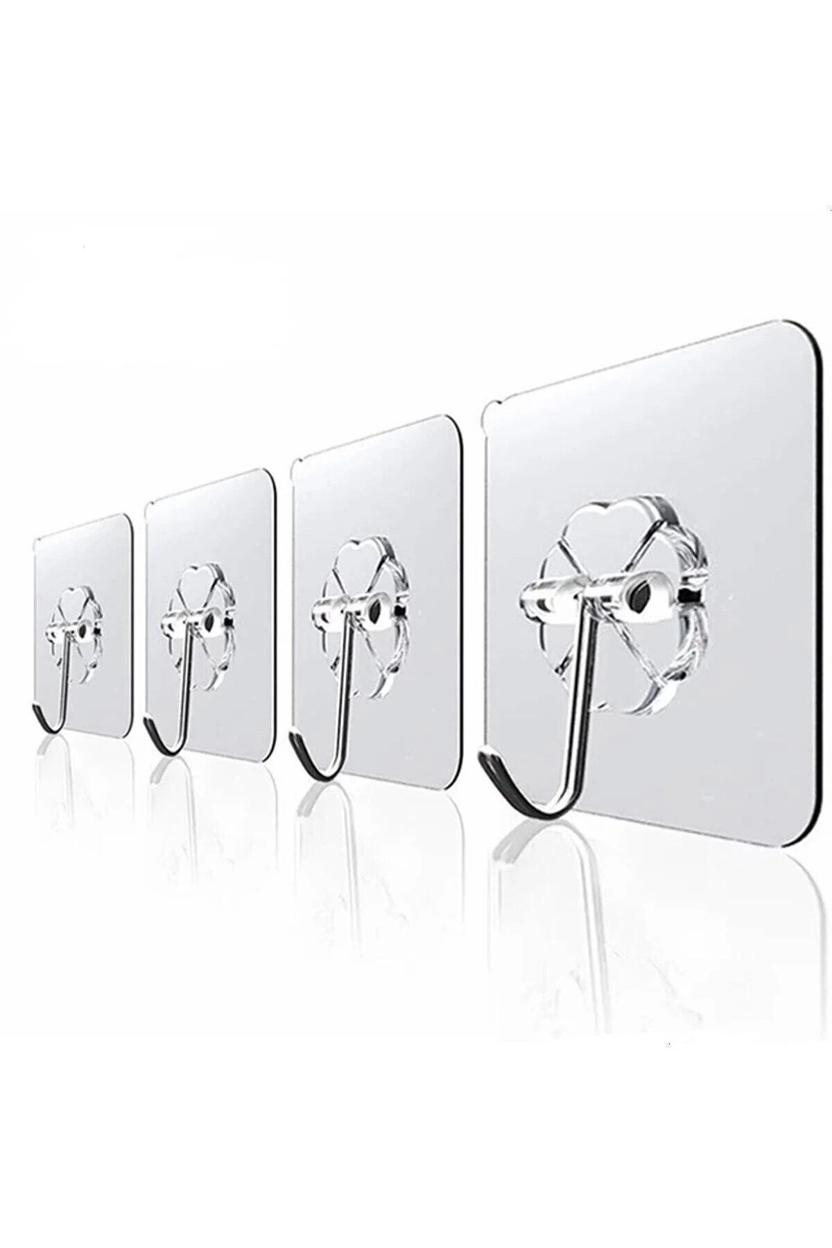 Askı Askılık 10 Adet Güçlü Şeffaf Duvar Askısı Askılığı Yapışkan Vantuz Kanca Mutfak Banyo Aksesuar