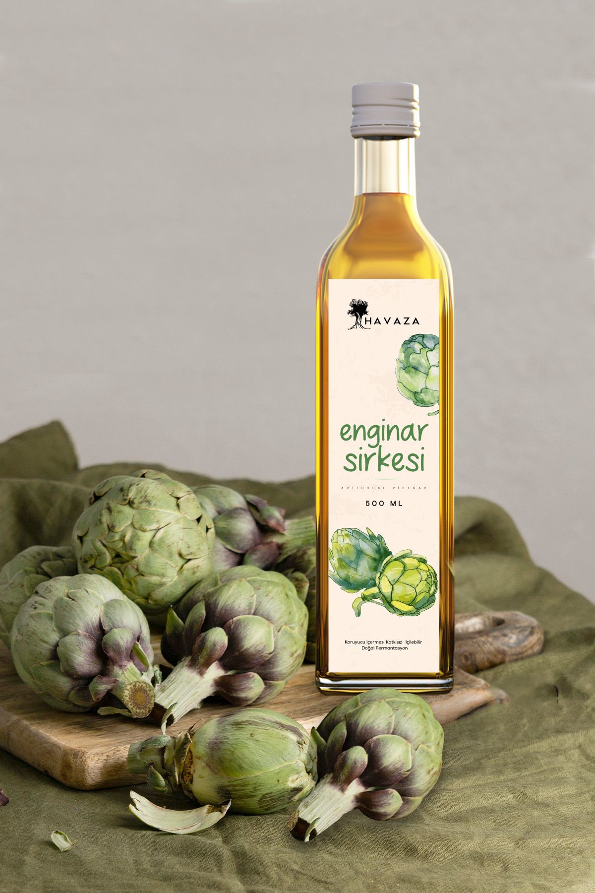 Enginar Sirkesi 500 ml (Organik,Geleneksel,Doğal,Katkısız)