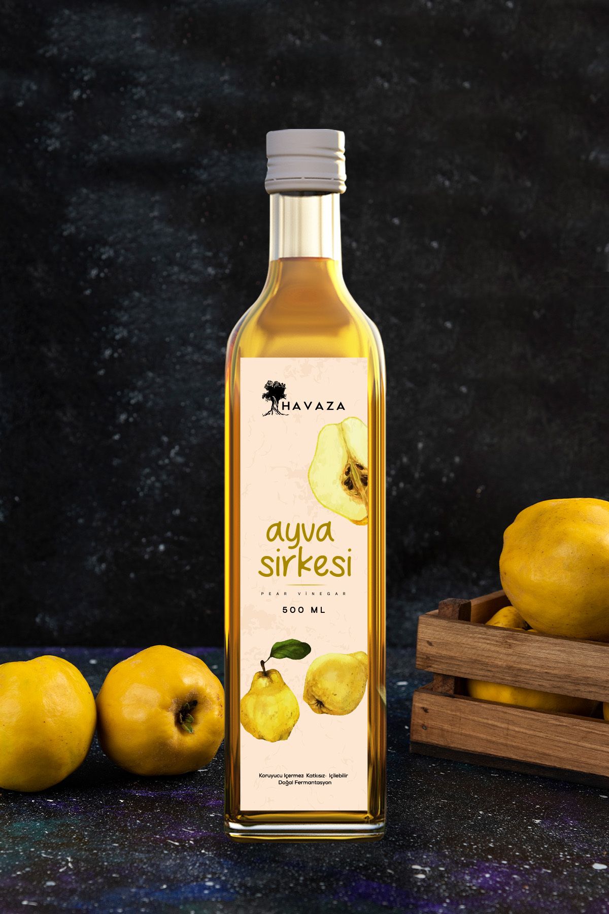 Ayva Sirkesi 500 ml (Organik,Geleneksel,Doğal,Katkısız)