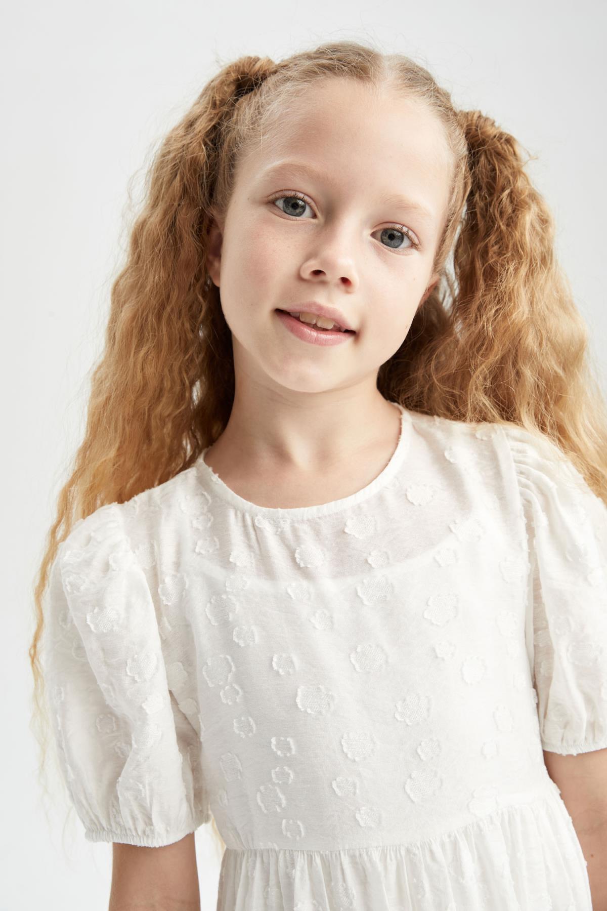 لباس مجلسی دخترانه بژ دفکتوDefacto | Y9149A622HS اورجینال - تصویر 3