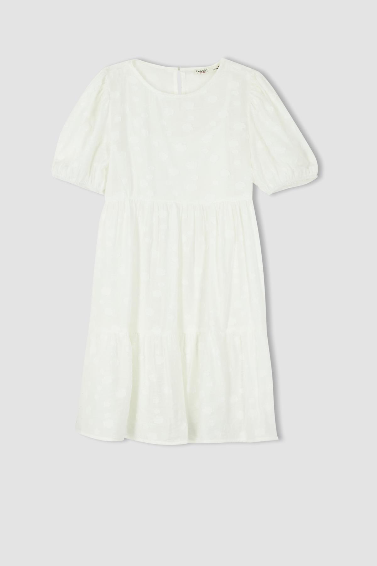 لباس مجلسی دخترانه بژ دفکتوDefacto | Y9149A622HS اورجینال - تصویر 5