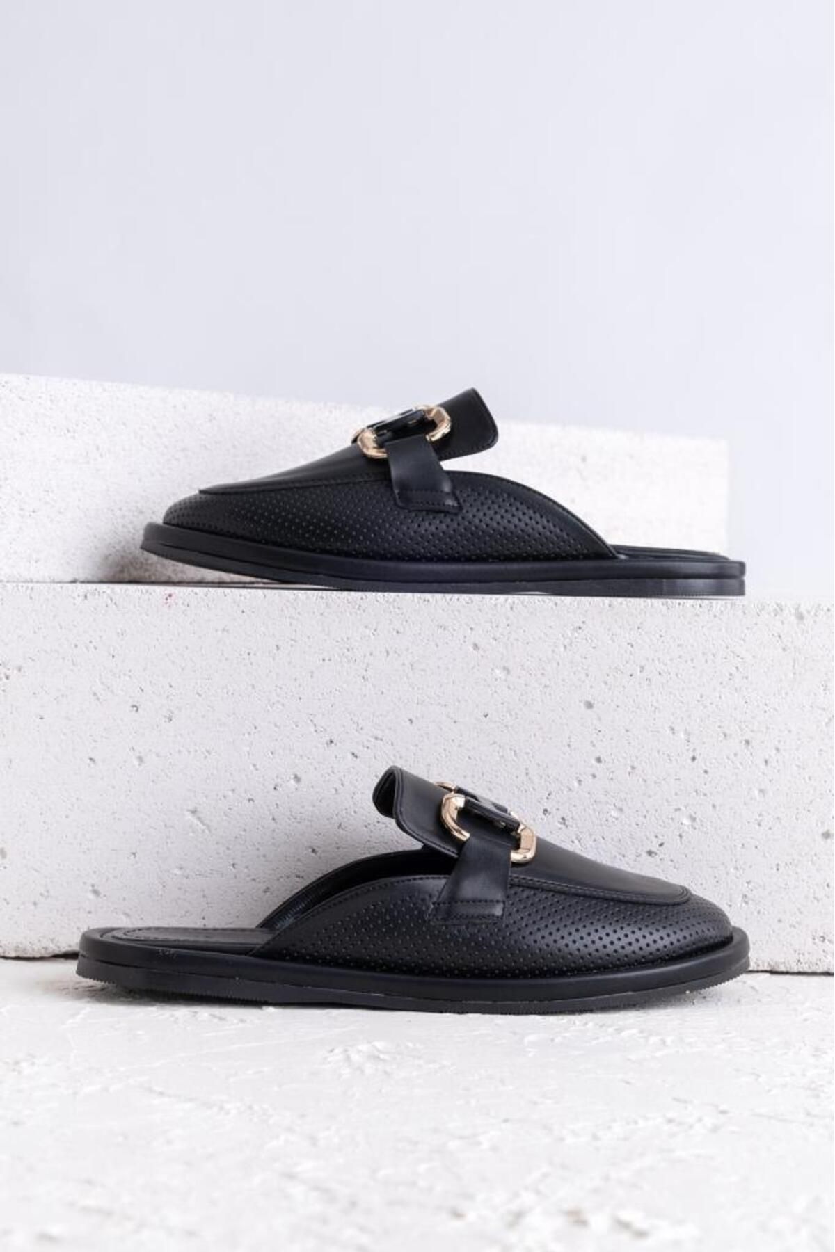 Getcho-Almira Schwarze Damenhausschuhe 4