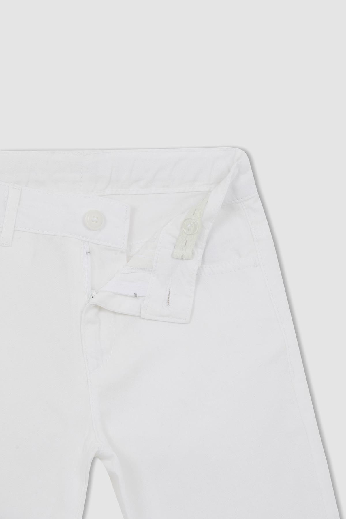 DeFacto-Chlapecké bílé gabardínové kalhoty Z1675a623sm 8