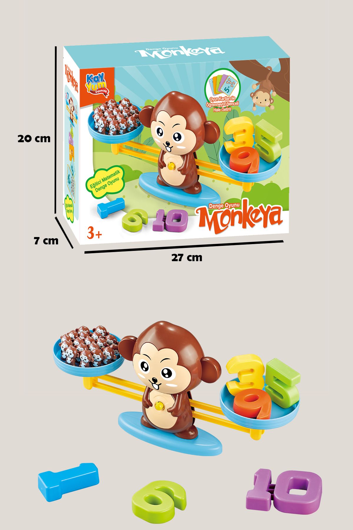 Kayyum Oyuncak-Educational Monkey Balance Game, Mathematics Tutorial Game Set with Transaction Card 5