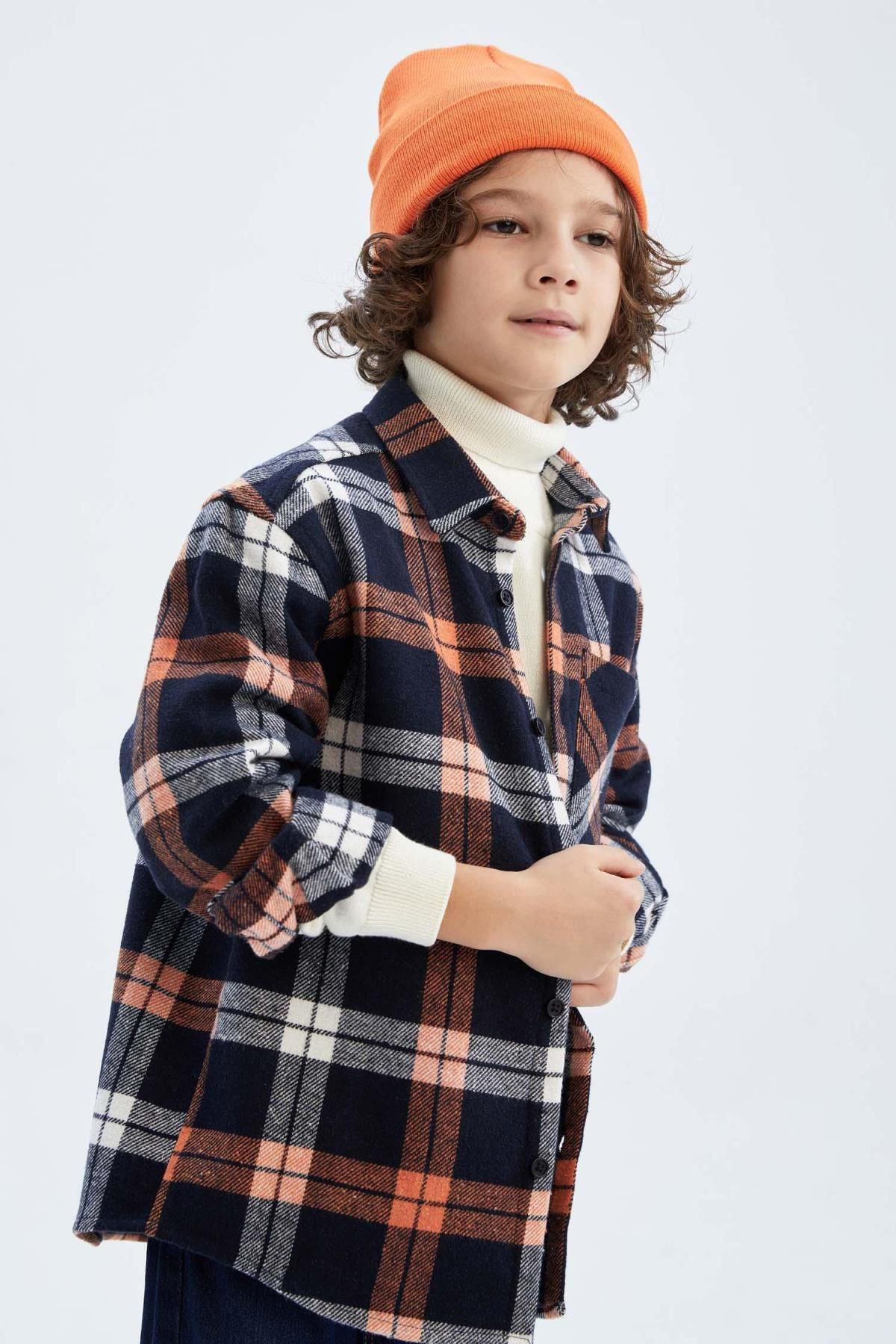 Erkek Çocuk Oversize Flanel Uzun Kollu Gömlek Z1000a623sp