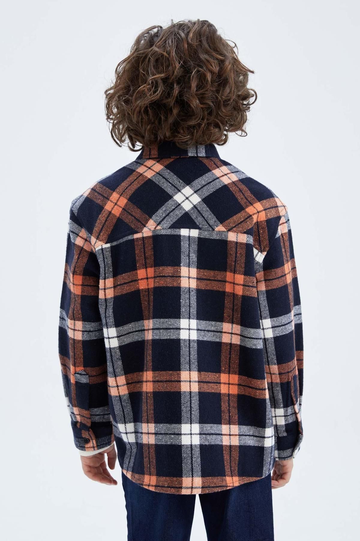 Erkek Çocuk Oversize Flanel Uzun Kollu Gömlek Z1000a623sp