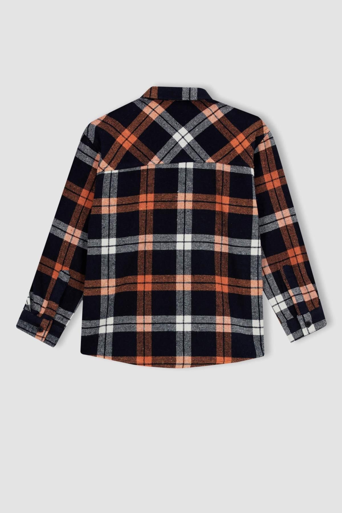 Erkek Çocuk Oversize Flanel Uzun Kollu Gömlek Z1000a623sp