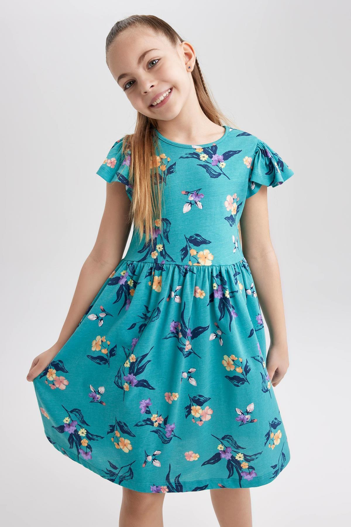 لباس مجلسی دخترانه آبی دفکتوDefacto | W7746A623SM اورجینال - تصویر 3