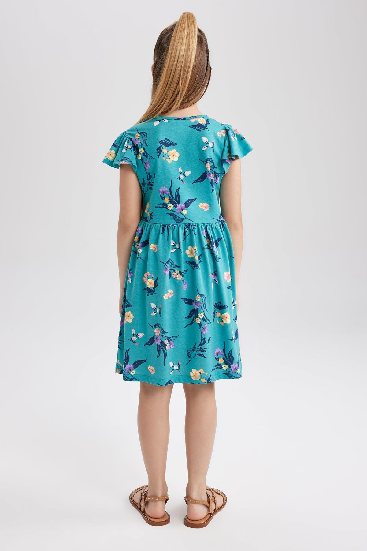 لباس مجلسی دخترانه آبی دفکتوDefacto | W7746A623SM اورجینال - تصویر 5