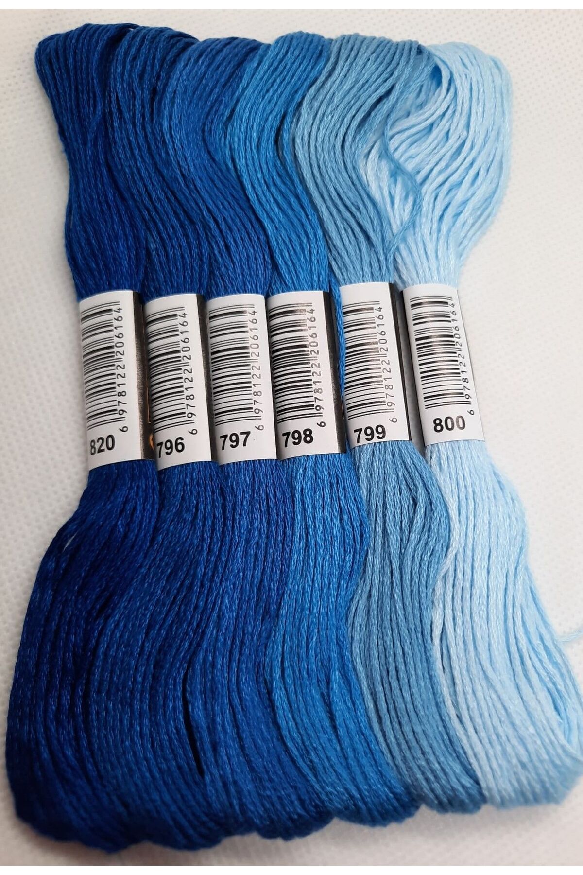 ALMİŞ 6 Adet Çapraz Dikiş 8 Metre 6 Kat Farklı Renk Kanaviçe Nakış Rokoko Ipi-820 800