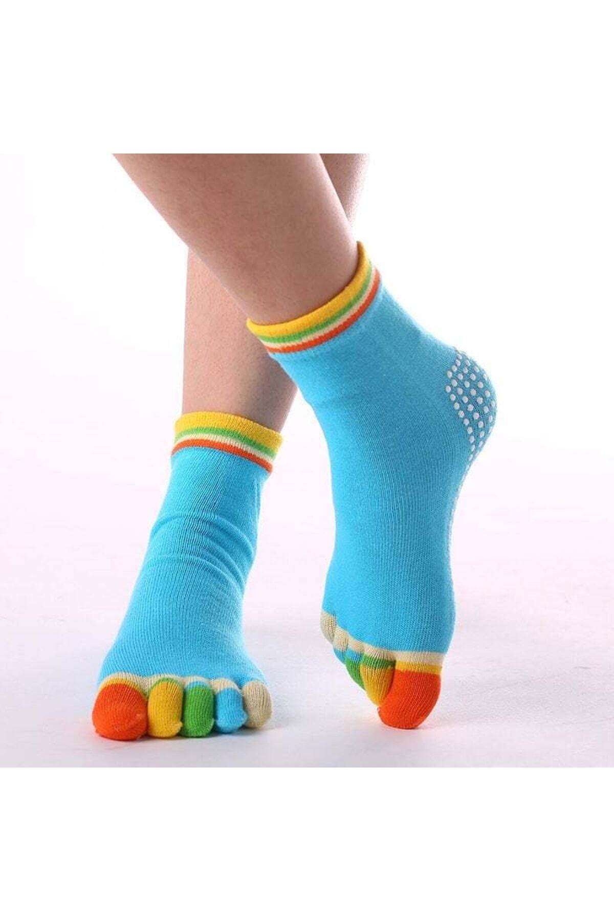 ALMİŞ Yoga&pilates, Barre, Dans Çorabı-mavi-renkli
