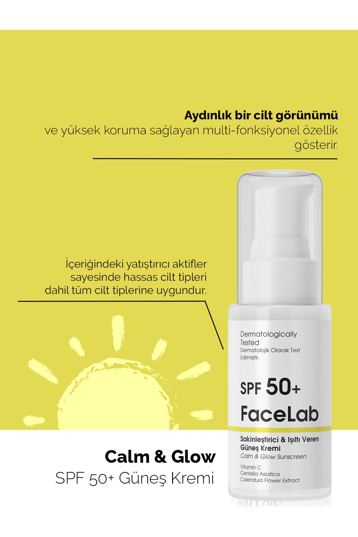 FaceLab-Calming Sunscreen with Vitamin C and Centella - SPF 50+ 50 ml 4