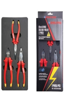 İzeltaş 1000V İzoleli Elektrikçi Seti (3 Parça) 160 mm
