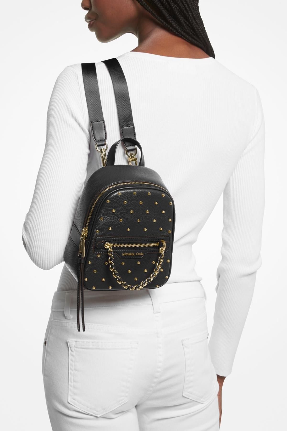 Mk backpack black and white store