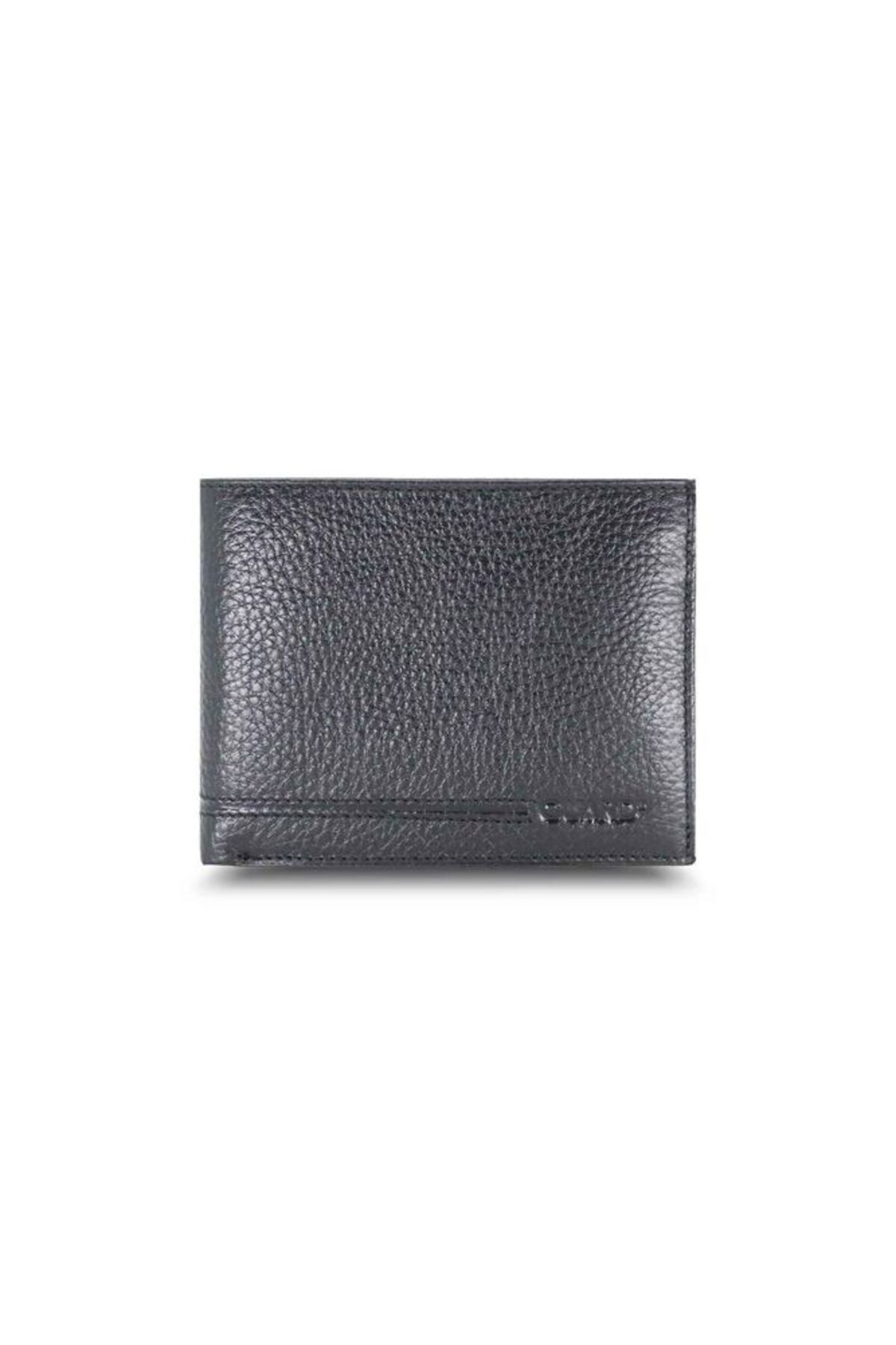 GUARD-Black Leather Men's Wallet with Coin Compartment 50c01 6