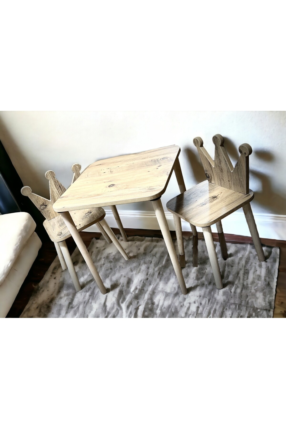 Pine Prince Kids Table Chair Set Activity Table Desk 1 Table 2 Chairs